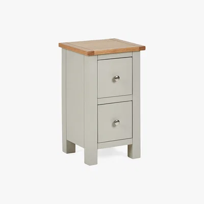 Dunelm Bromley Grey Slim Bedside Table Grey