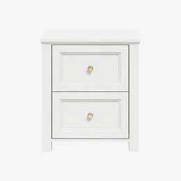 Dunelm Ives 2 Drawer Bedside Cabinet, White