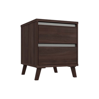 Dunelm Jenson 2 Drawer Bedside Table Truffle
