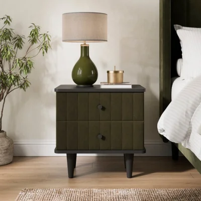 Dunelm Alara 2 Drawer Bedside Table