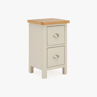 Dunelm Brixham Truffle 2 Drawer Bedside Table Truffle