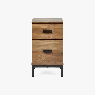 Dunelm Fulton Slim Bedside Table Brown