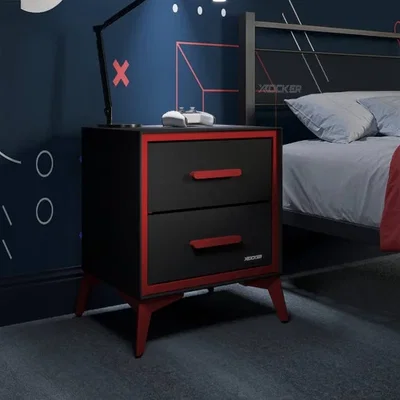 Dunelm X Rocker Arcane 2 Drawer Bedside Table