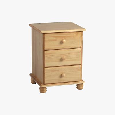 Dunelm Sol Wooden Bedside Unit Natural