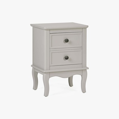 Dunelm Clara 2 Drawer Bedside Table Grey