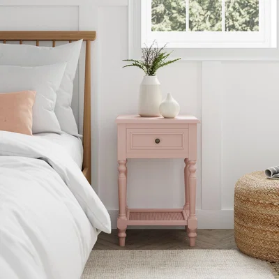 Dunelm Lucy Nightstand Rose Rose
