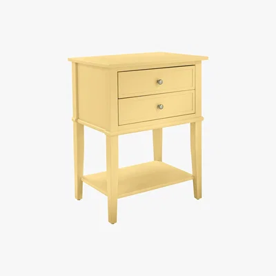 Dunelm Franklin Bedside Table Yellow