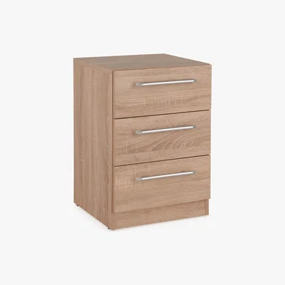 Dunelm Holborn Oak Bedside Table Natural