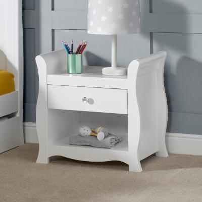 Dunelm Ickle Bubba Snowdon 1 Drawer Bedside Table White