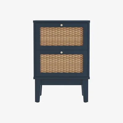 Dunelm Bordeaux Bedside Table Blue