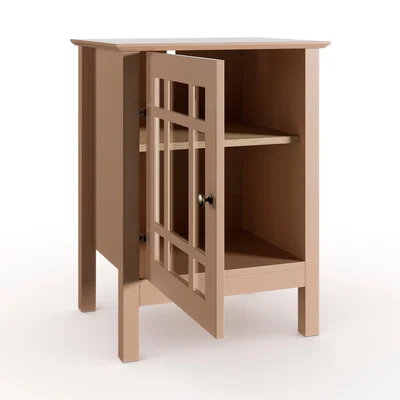 Dunelm Hanworth 1 Door Bedside Table, Clay Clay (Red)