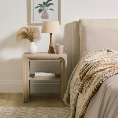 Dunelm Romy Bedside Table, Mango Wood