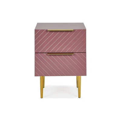 Dunelm Maurice Blush Bedside Table Blush