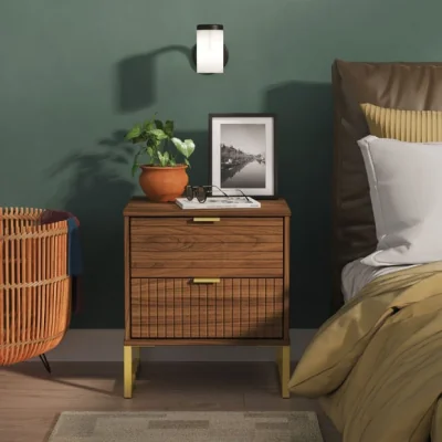 Dunelm Harborne 2 Drawer Bedside Table