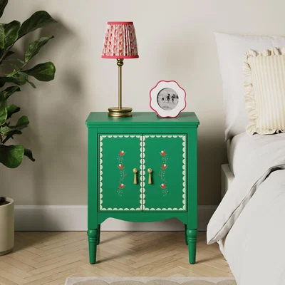 Dunelm Annie Bedside Table Emerald
