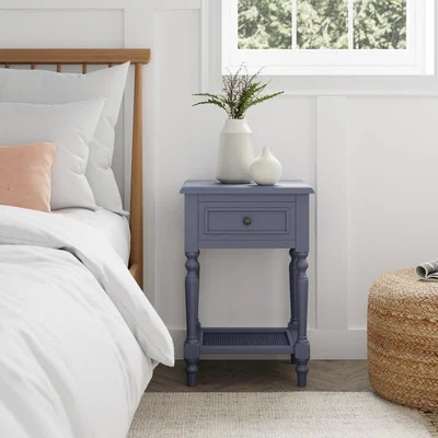 Dunelm Lucy Nightstand Blue Blue