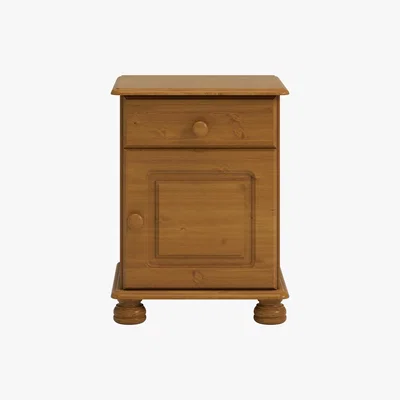 Dunelm Steens Richmond Pine 1 Drawer 1 Door Bedside Natural