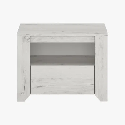 Dunelm Angel White Bedside Cabinet White