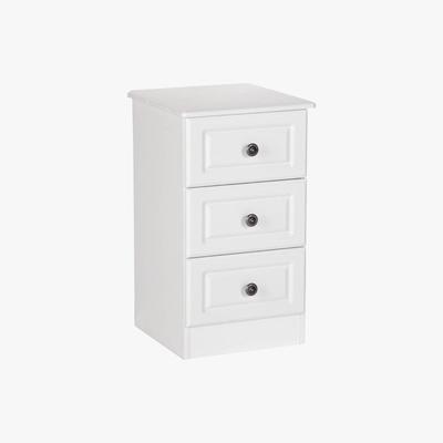 Dunelm Pembroke White Bedside Table White