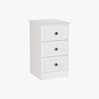 Dunelm Pembroke White Bedside Table White