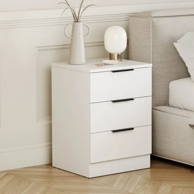 Dunelm Hayes 3 Drawer Bedside Table