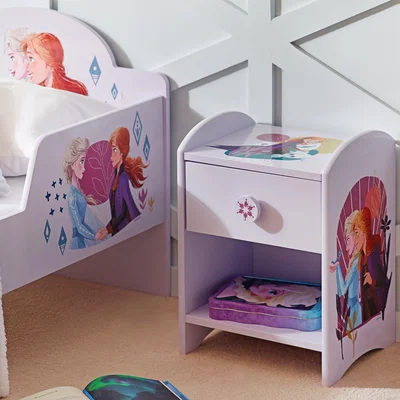 Dunelm Disney Frozen Bedside Table Purple