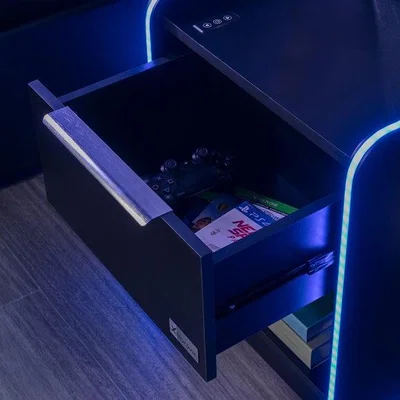 Dunelm Return - X Rocker Electra Bedside Table with Wireless Charging and LED Lights