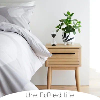 Dunelm Akina Oak Bedside Table Light Oak