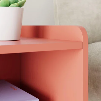 Dunelm Cheska Bedside Table Red Clay