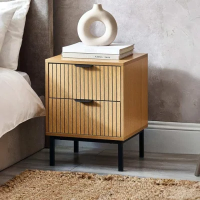 Dunelm Sia 2 Drawer Bedside Table