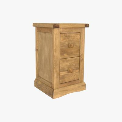 Dunelm Alton 2 Drawer Bedside Table Natural