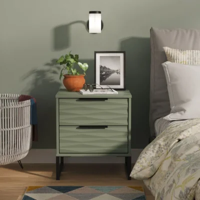 Dunelm Tuxford 2 Drawer Bedside Table