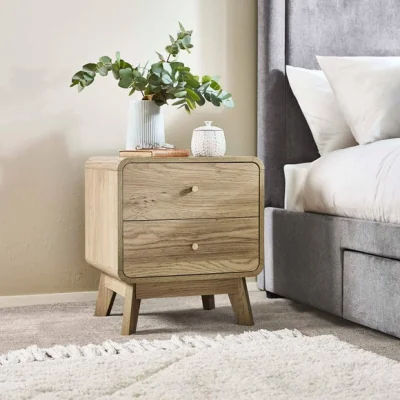 Dunelm Ingrid 2 Drawer Bedside Table