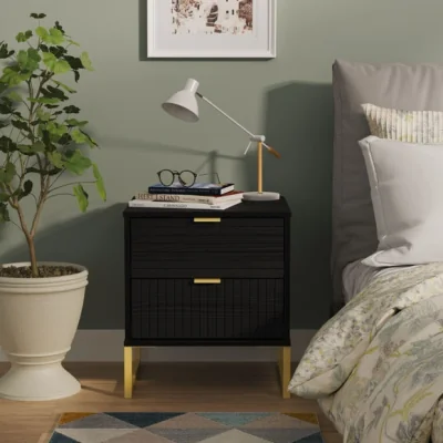 Dunelm Harborne 2 Drawer Bedside Table