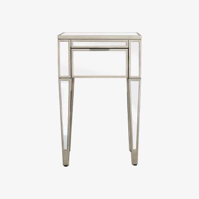 Dunelm Fitzgerald Mirrored Nightstand Silver