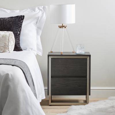 Dunelm Logan Bedside Table Grey
