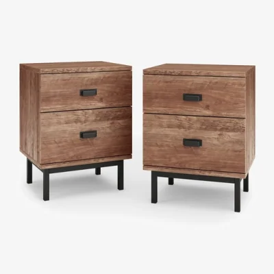 Dunelm Fulton 2 Drawer Bedside Tables Bundle