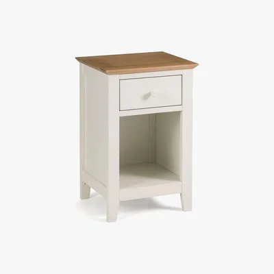 Dunelm Salerno Shaker Bedside Table White