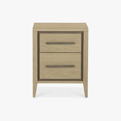 Dunelm Mason Oak 2 Drawer Bedside Table Oak Brown