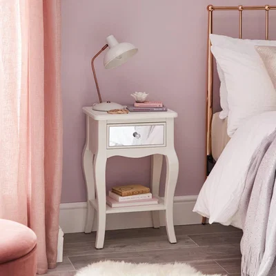 Dunelm Palais Mirrored Ivory Nightstand Cream