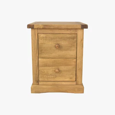 Dunelm Alton 2 Drawer Wide Bedside Natural