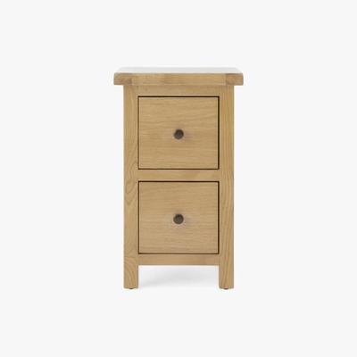 Dunelm Sherbourne Oak Slim Bedside Table Natural