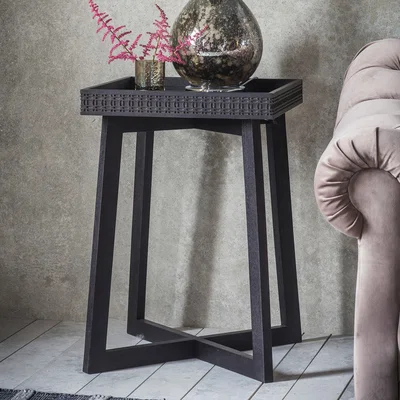 Dunelm Baytown Boutique Bedside Table Black