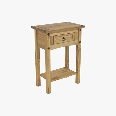 Dunelm Corona 1 Drawer Hall Table With Shelf Natural
