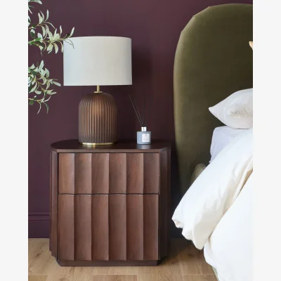 Danetti Juniper dark wood bedside table