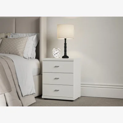 Dreams Dover 3-Drawer Bedside - White
