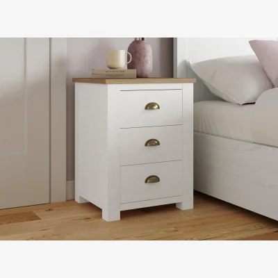 Dreams Fairbourne Wooden Bedside Table - White