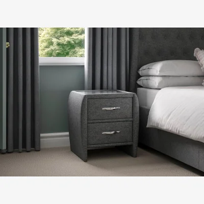Dreams Sana Upholstered Bedside Table - Grey