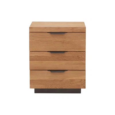 Furniture Village Earth 3 Drawer Bedside Table - Brown