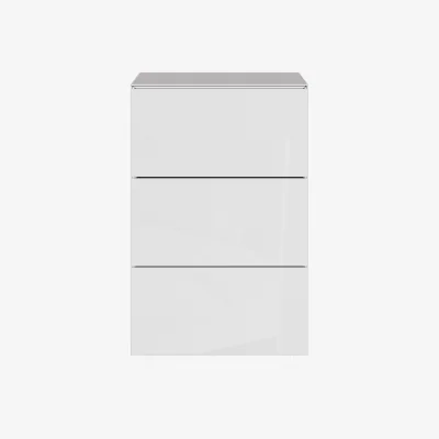 Furniture Village Andor 3 Drawer Bedside Cabinet - White
